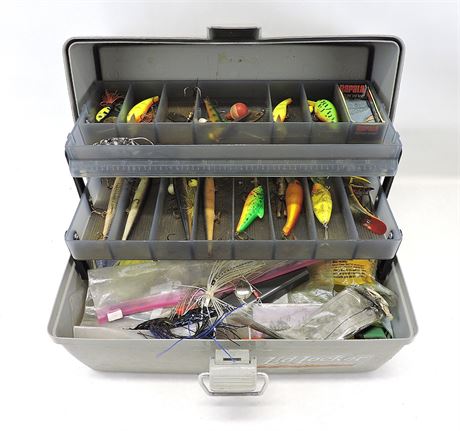 Police Auctions Canada - Lid Locker 2-Tray Tackle Box with