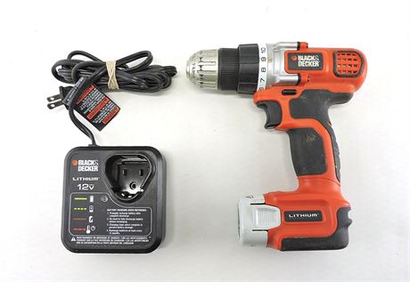 Police Auctions Canada - Black & Decker LDX112 12V Cordless Drill with  Battery & Charger (220953A)