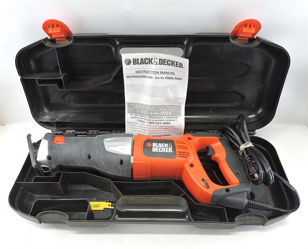 Police Auctions Canada - Black & Decker RS600 Corded Reciprocating Saw with  Storage Case (220942A)