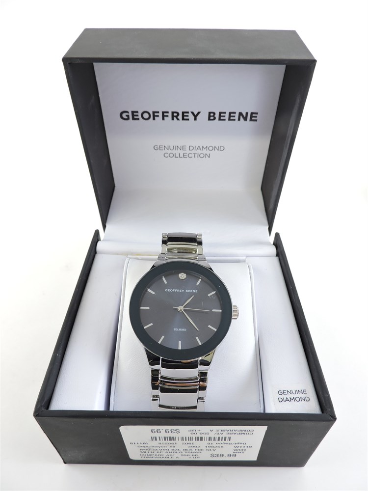 Police Auctions Canada - Men's Geoffrey Beene Diamond Collection Wrist ...