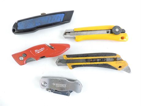 Police Auctions Canada - (5) Assorted Exacto knives and Multi-tools  (225590A)