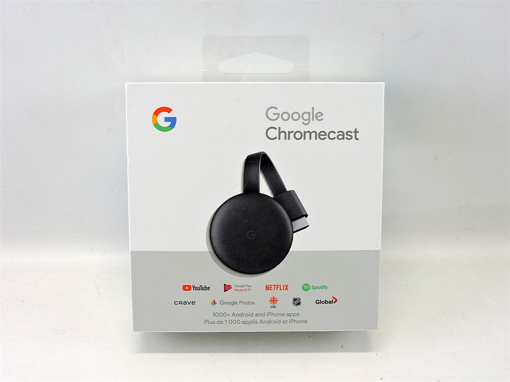 Auctions Canada - Google Chromecast NC2-6A5 Streaming Device (New) (229459B)